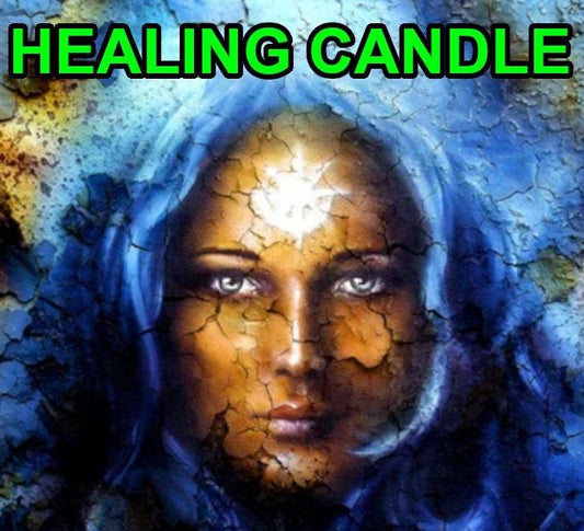 Shamanistic Healing Candle/ Help With Illnesses, health related problems / Ease Physical, Spiritual and Mental pain.