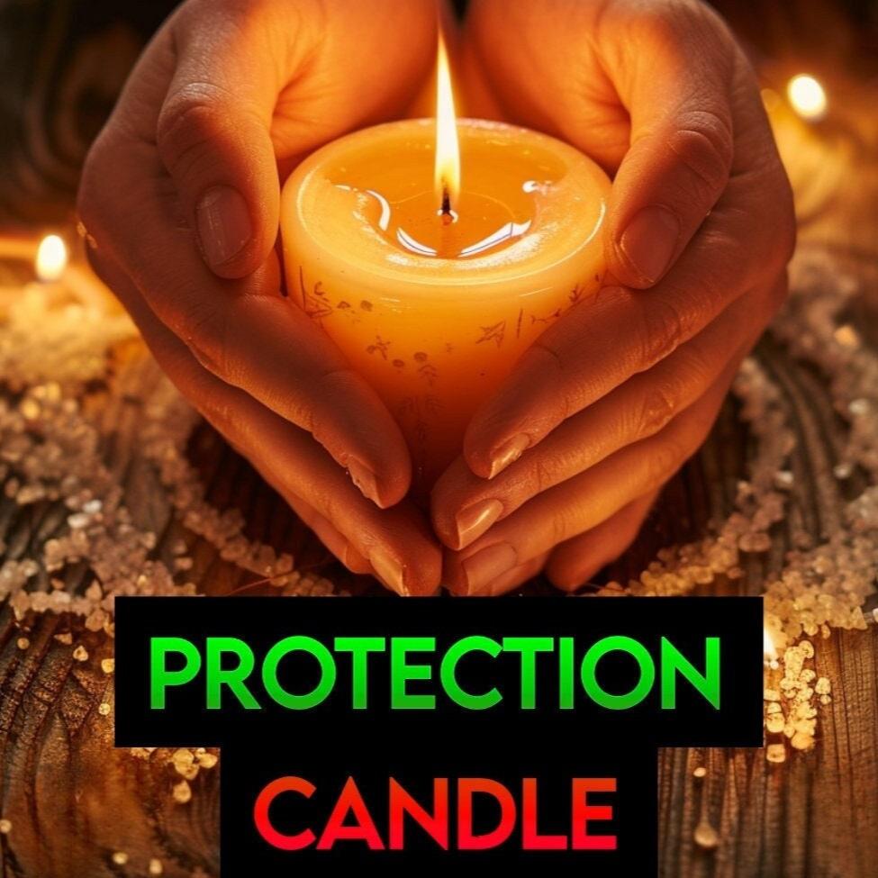 Shamanic Protection Candle | Protect Your Family | Clear Your Aura | Positive Energy Shield | Energy Candle